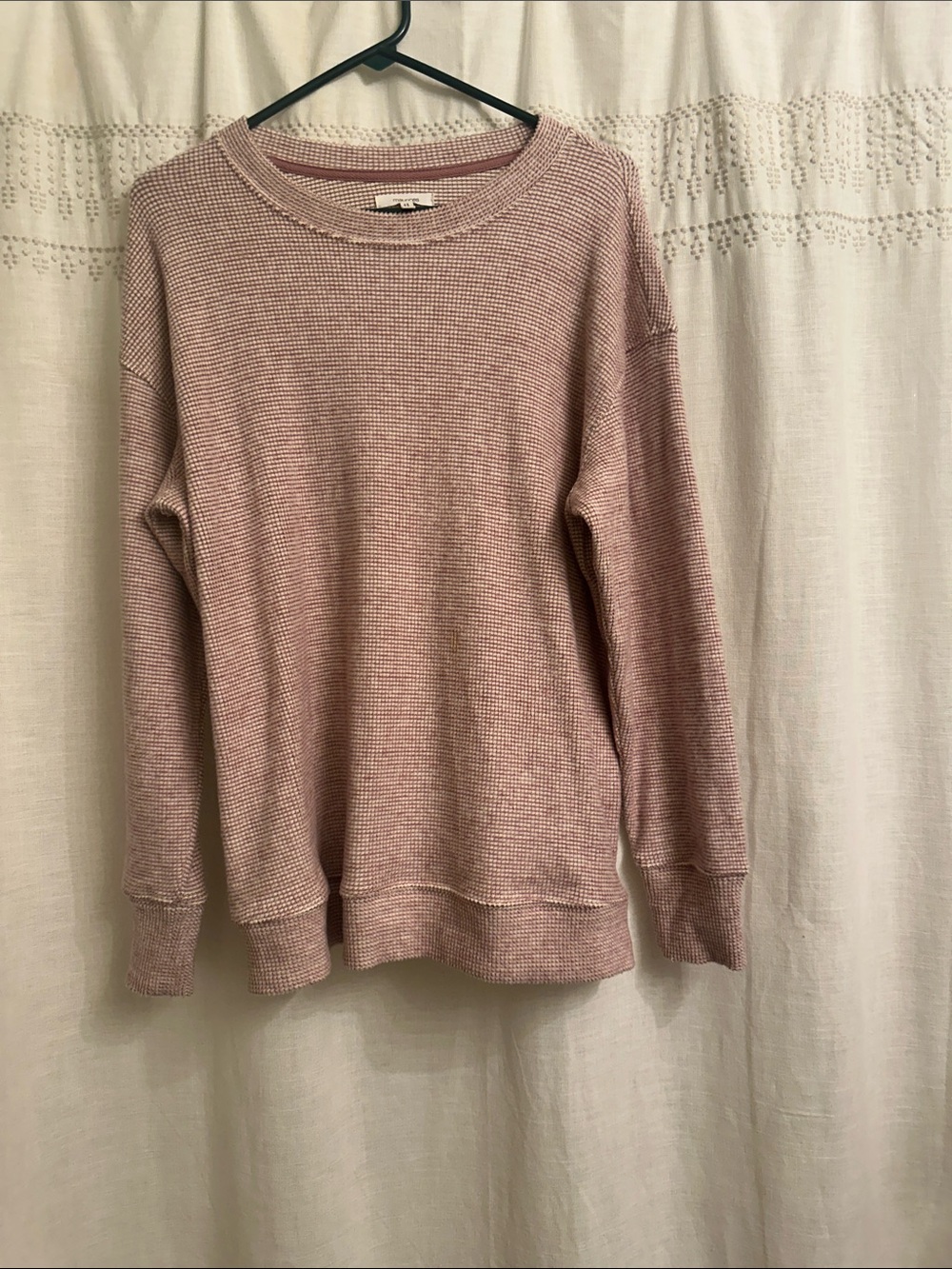 Maurices Waffle Knit Crewneck Sweater - Dusty Pink